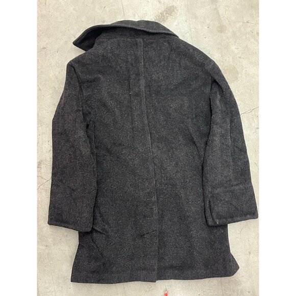 Vtg Wool Blend Overshirt JAX MADE IN CANADA Black Unisex Sz 8 Detailed Buttons - Picture 8 of 10